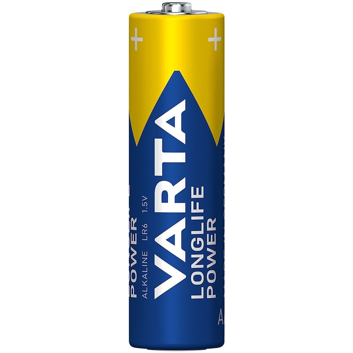 VARTA LONGLIFE Power Batterie, (4 St), AA, mit langer Lebensdauer