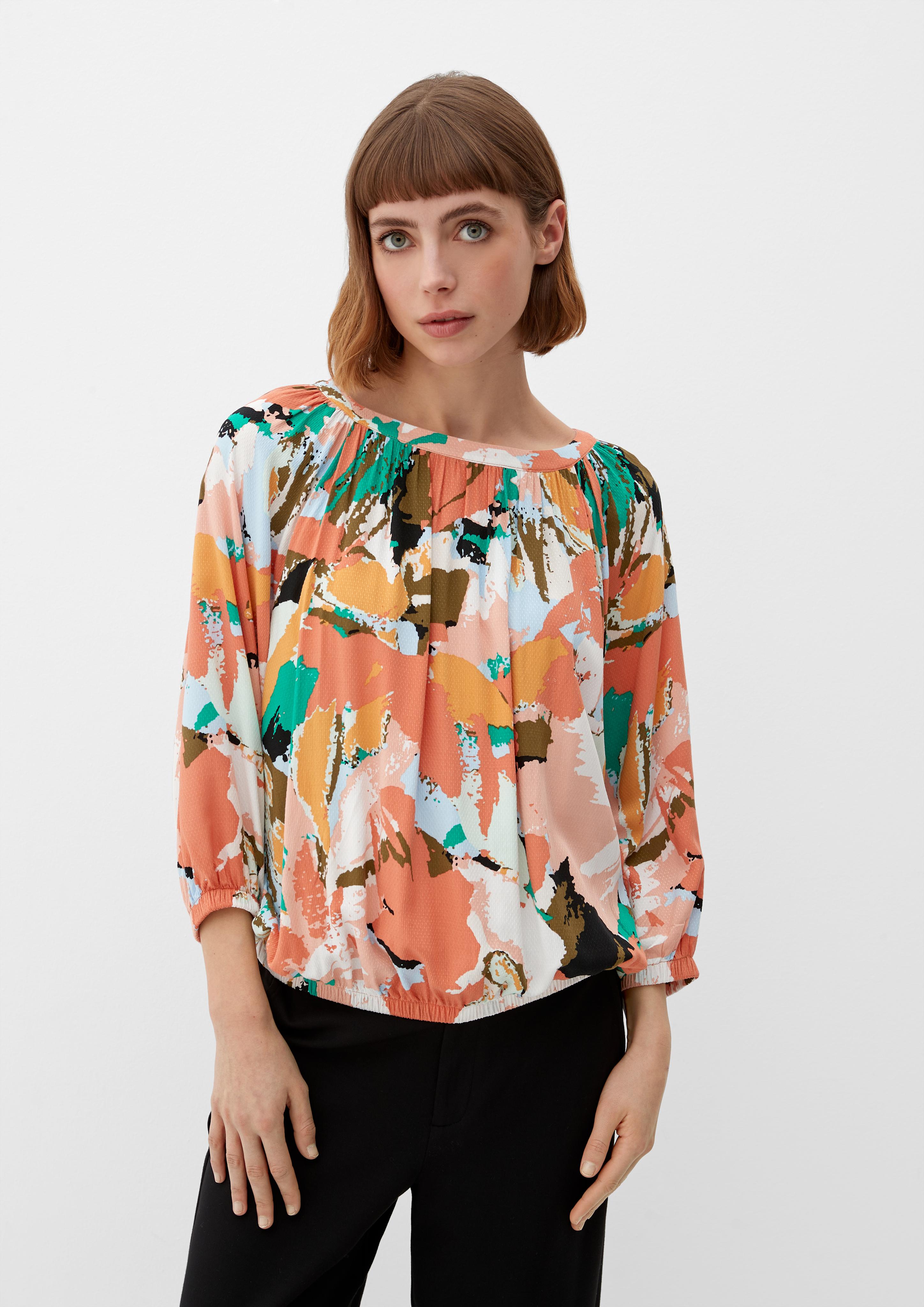 Viskosebluse mit Allover-Muster  2128336-27B2