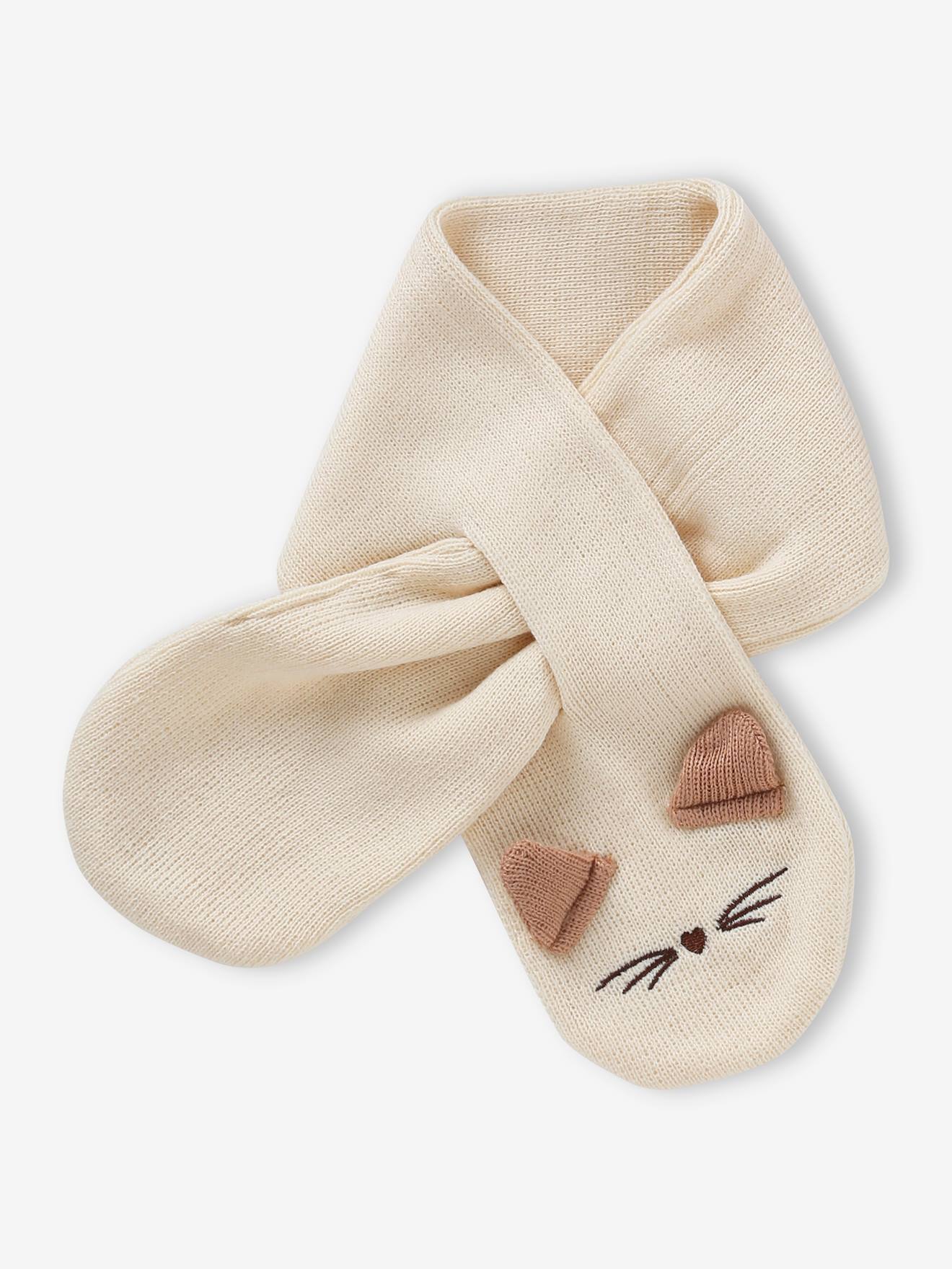 Vertbaudet Mädchen Baby-Set: Mütze, Schal & Fäustlinge - wollweiß