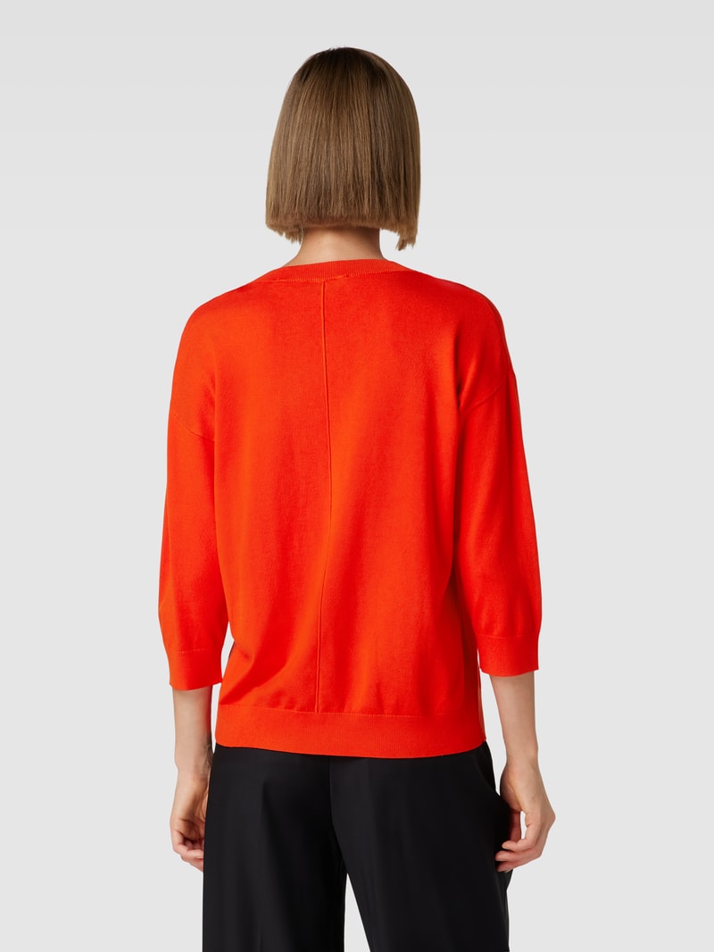 Strickpullover mit 3/4-Arm in rot