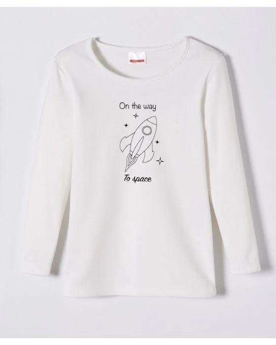 Tee-shirt garçon On the way to space Thermolactyl
