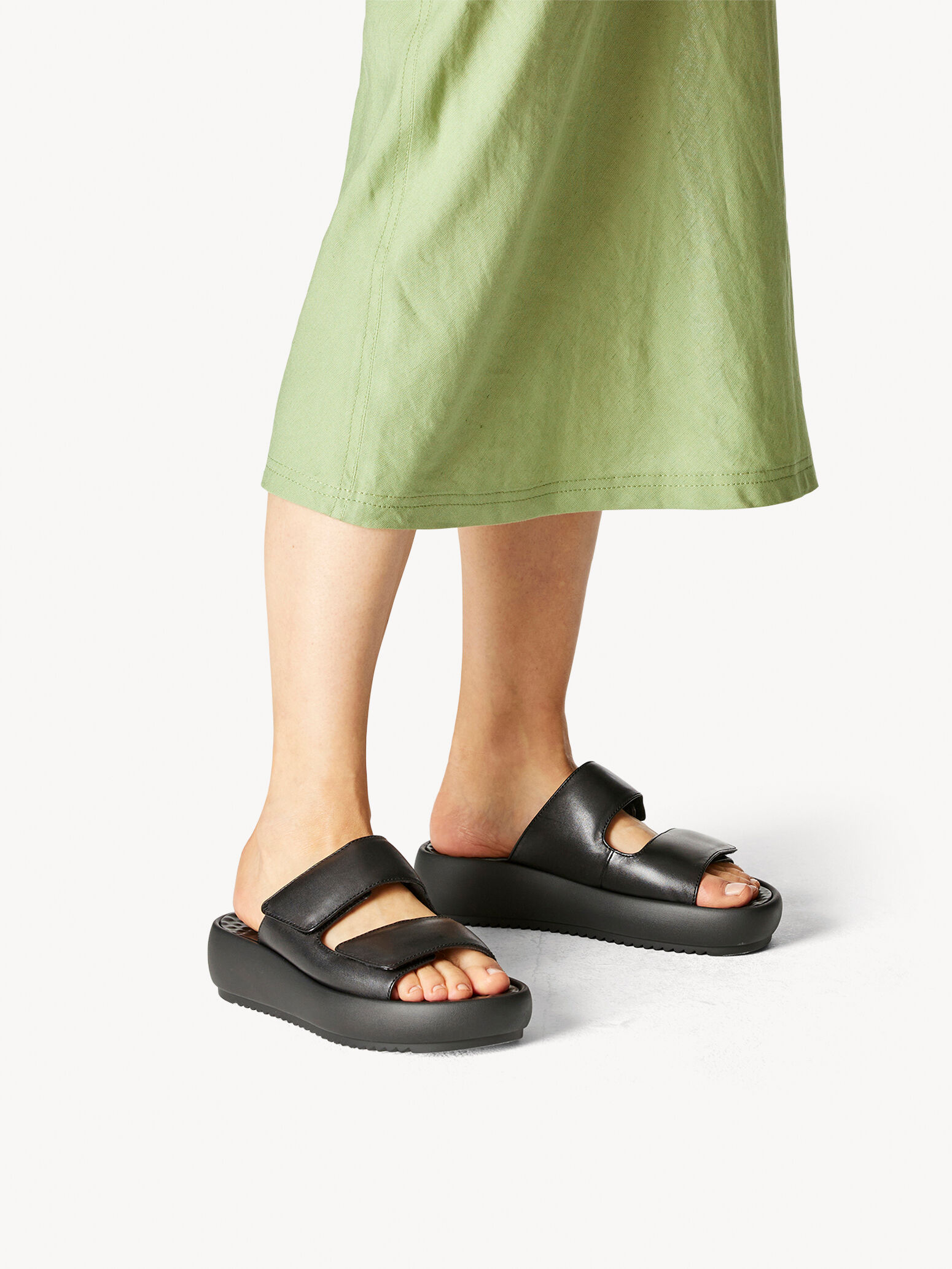 Mule en cuir - noir