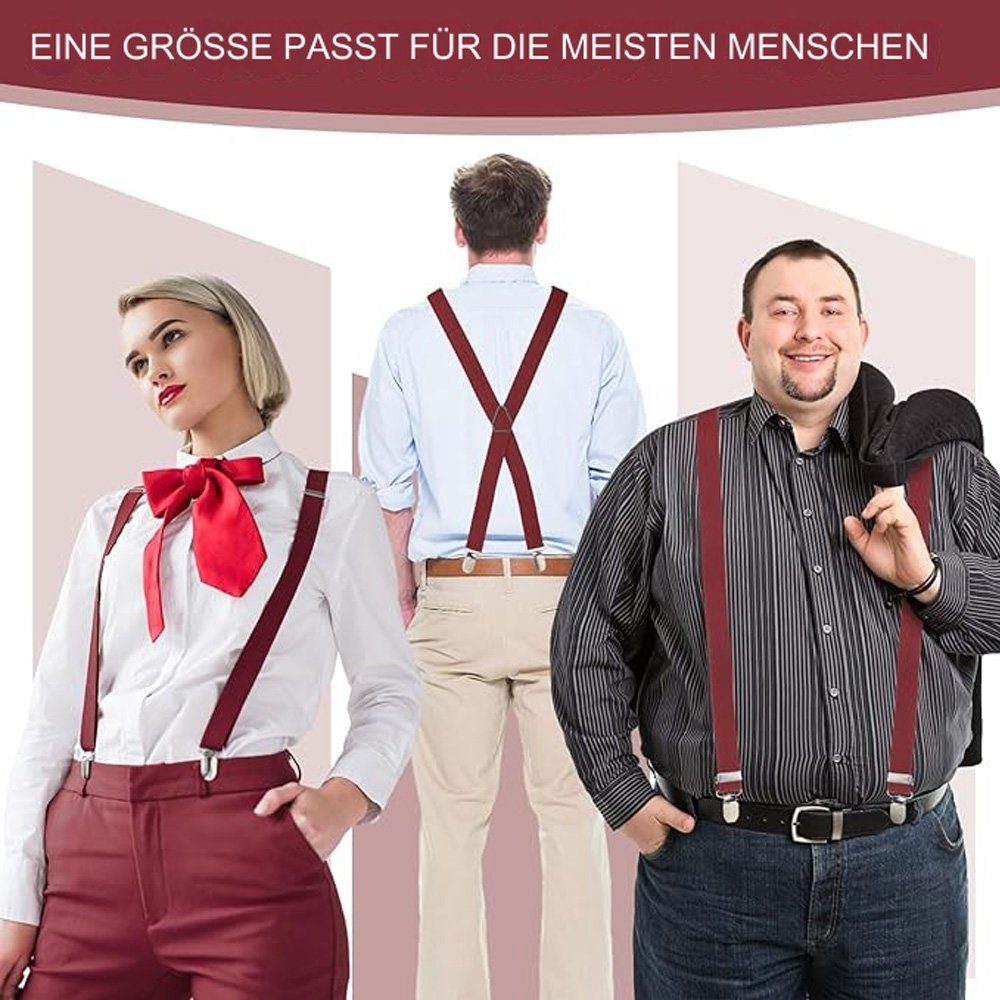 Tian Dee Hosenträger Hosenträger für Herren Starken Herren Hosenträger schmal 2,5cm