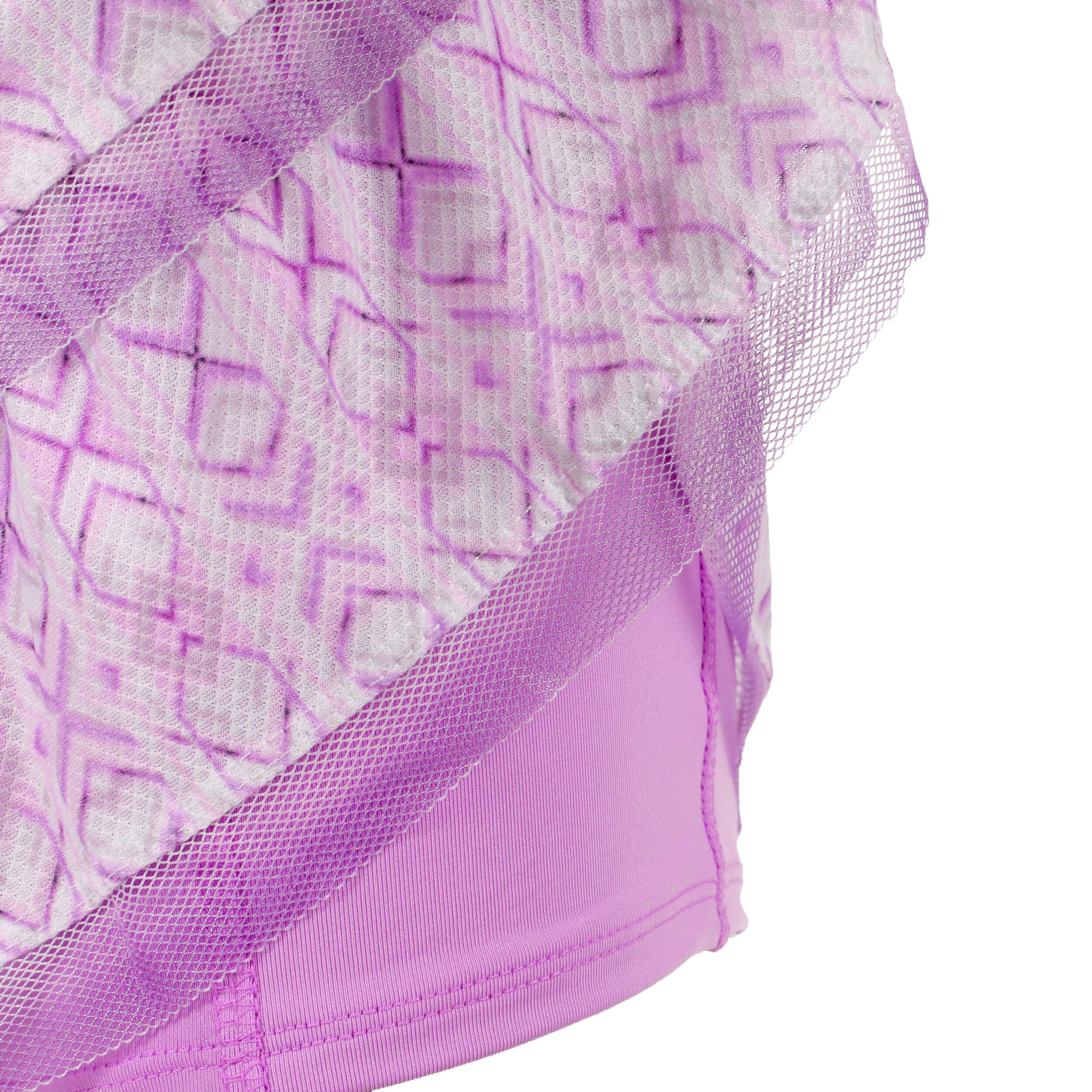 High Waist Petal Haze Rock Damen - Weiß, Rosa