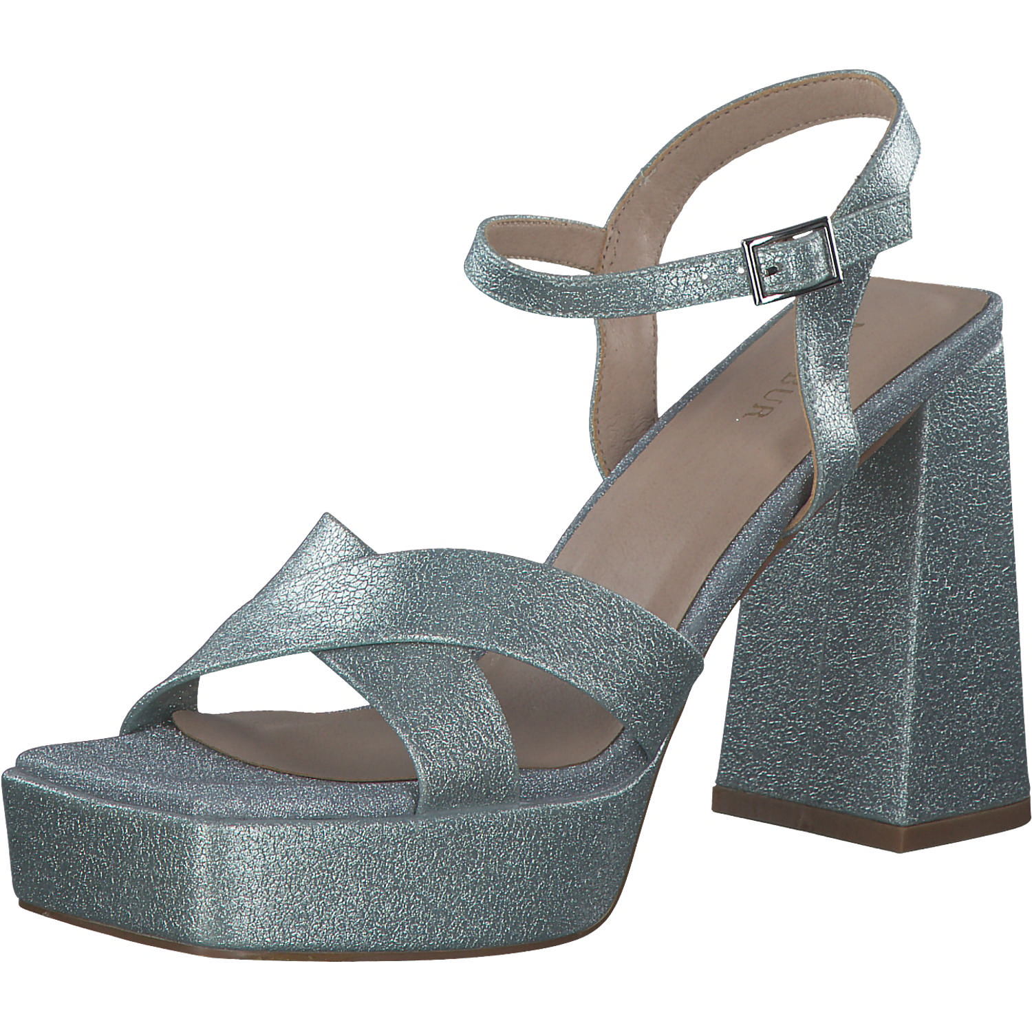 Menbur 24032, Plateau-Sandaletten, Damen, blue shadow
