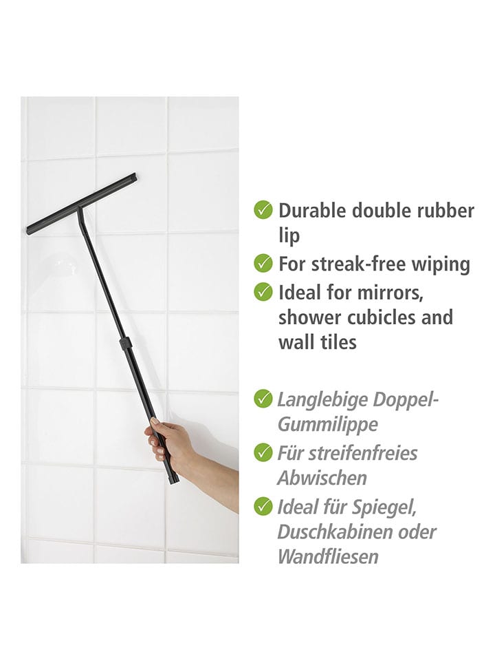 Wenko Teleskop-Badezimmerwischer in Schwarz - (B)26 x (H)59 cm günstig kaufen onesize