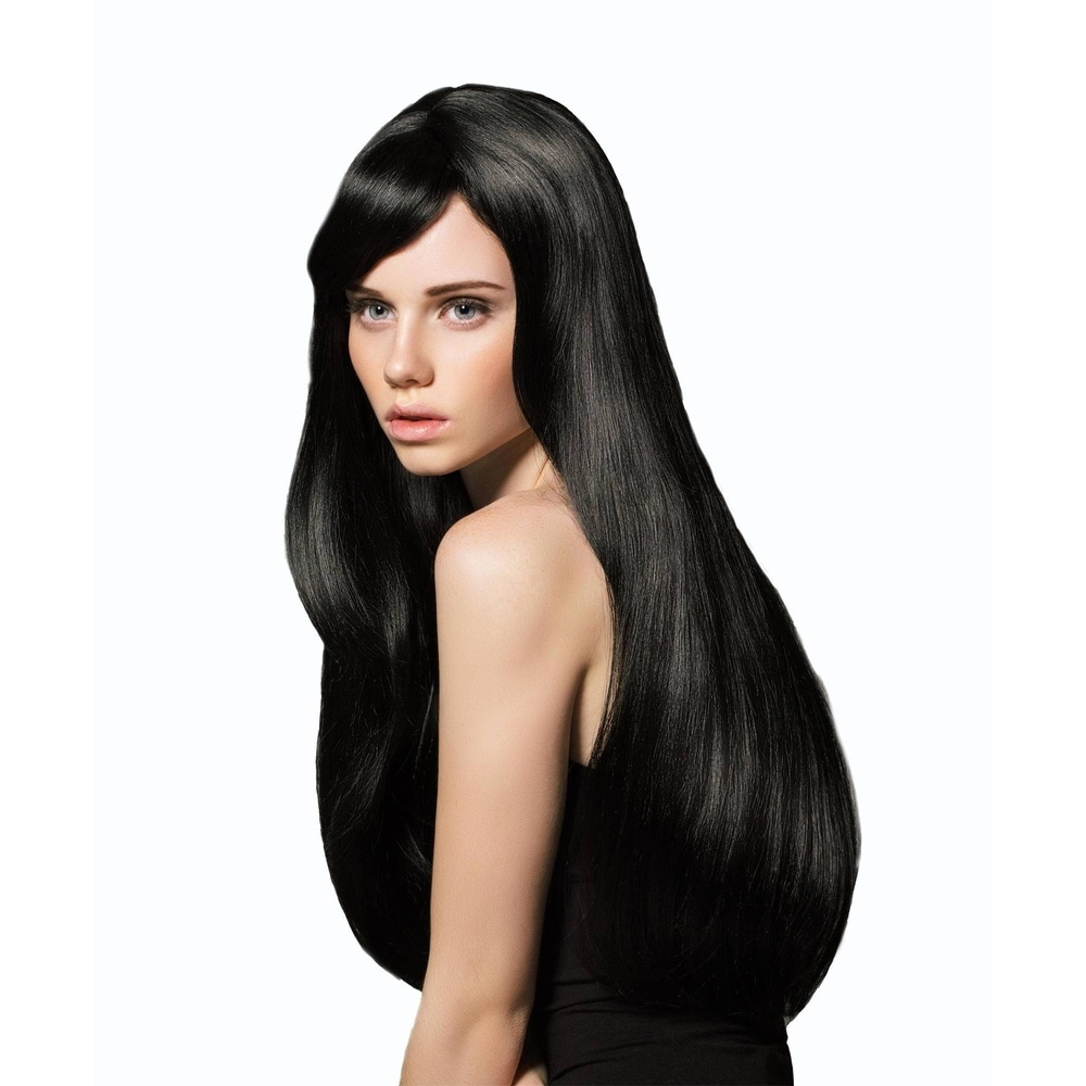 hair2heart Extensions adhésives cheveux naturels #1b Noir naturel extensions
