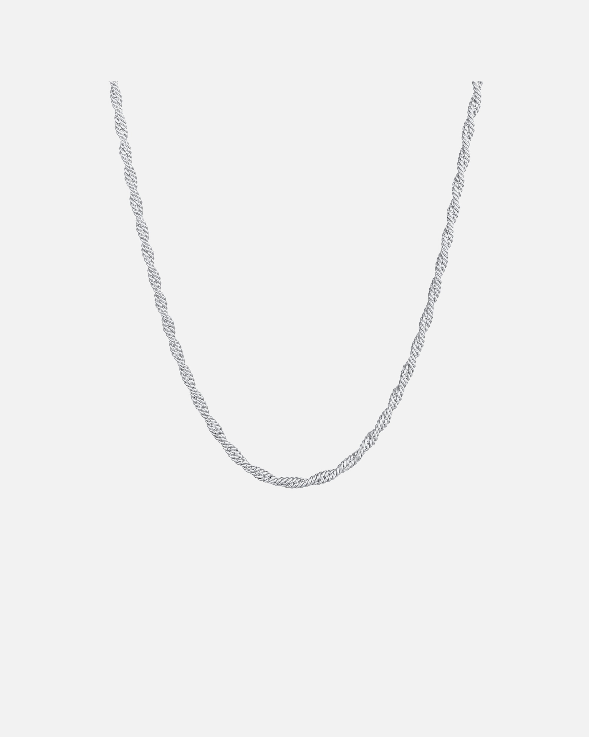 Collar Elli PREMIUM para mujer con diseño retorcido y atrevido, estilo bloguera, en plata de ley 925.