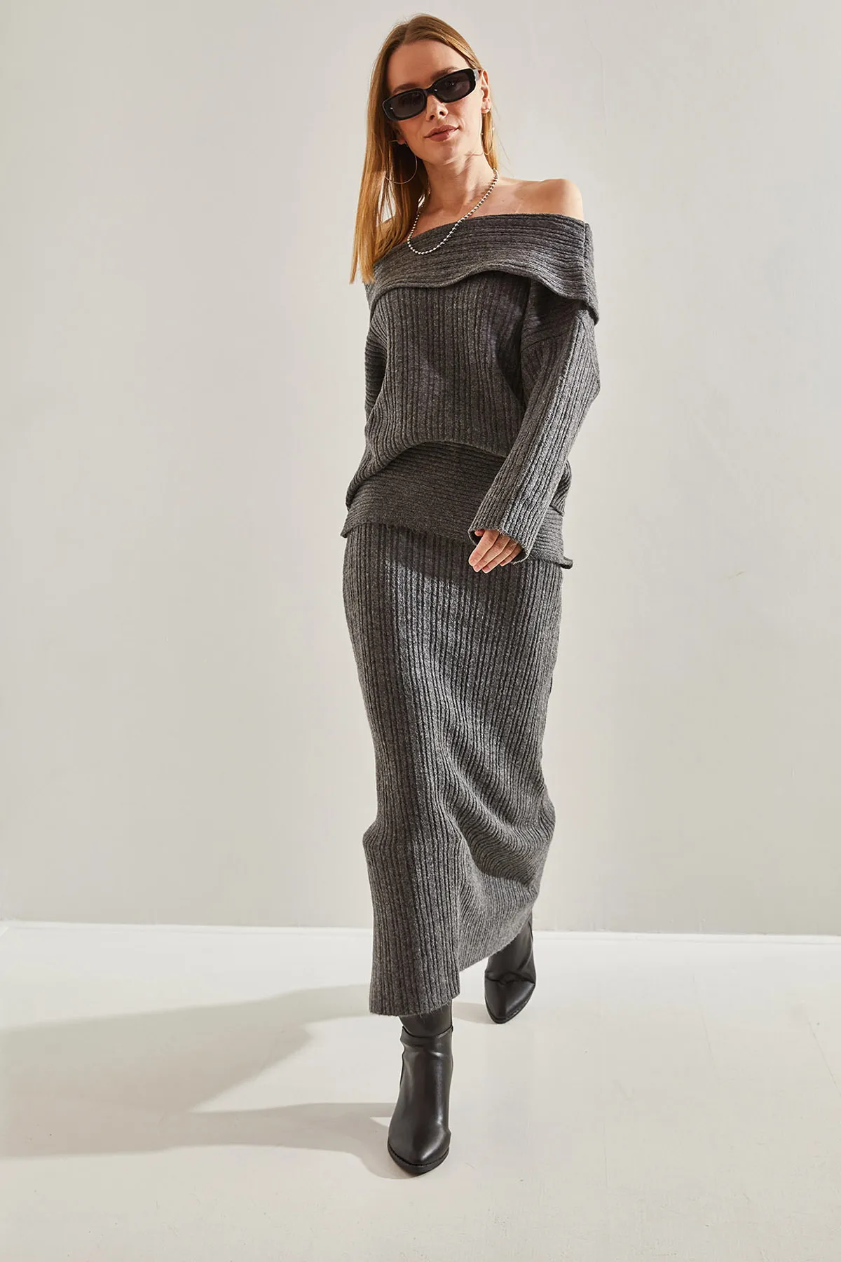 Bianco Lucci  Zweiteiler - Grau - Regular Fit