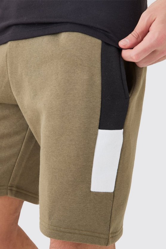 Slim Fit Colour Block Shorts