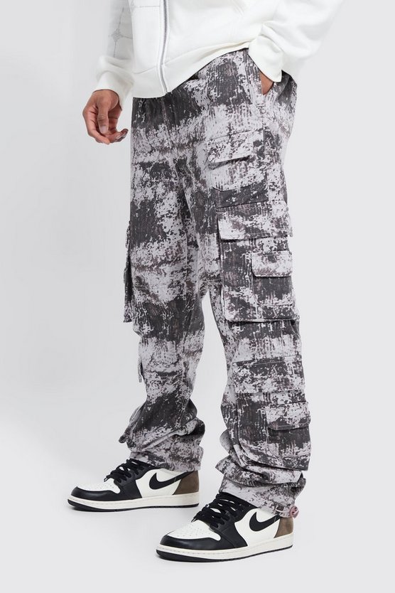 Camouflage Cargohose mit elastischem Bund