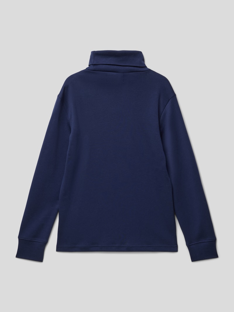 Sweatshirt mit Rollkragen in marineblau