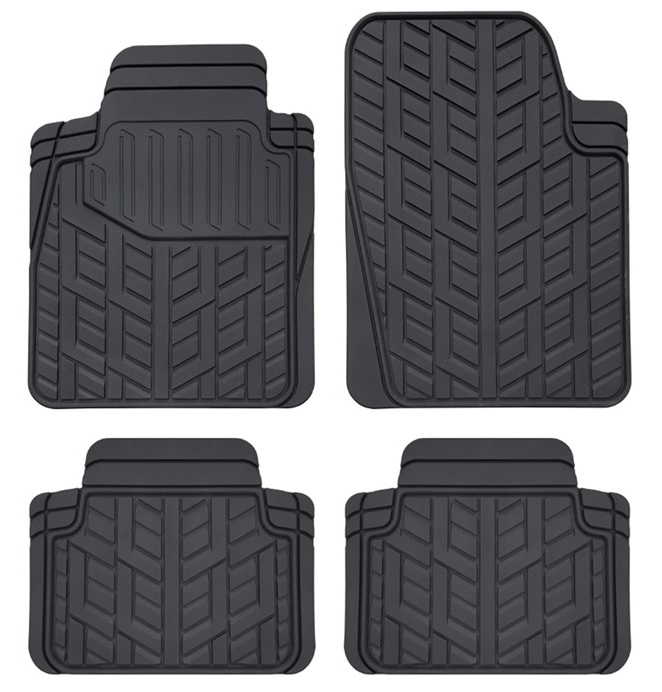 Universal PVC-Fußmatten im 4-teiligen Set, schwarz, von Norauto - ATU