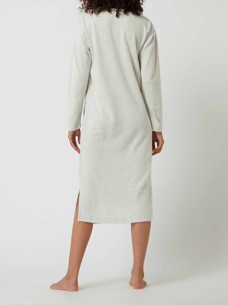Sweatkleid mit Kontrastärmeln in mittelgrau
