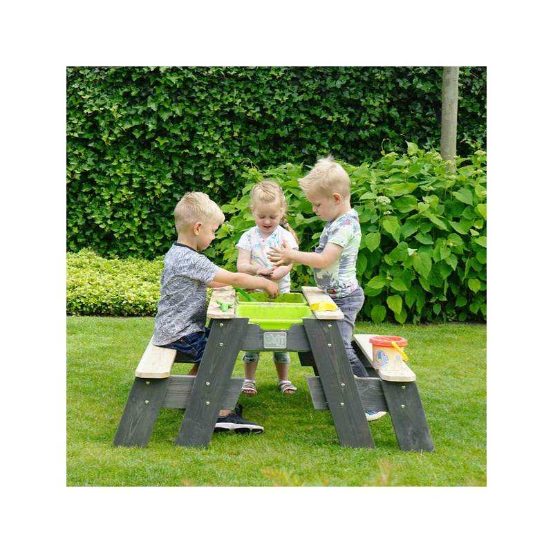 Table d'activités sable et eau, et de pique-nique (2 bancs) EXIT Aksent EXIT Toys