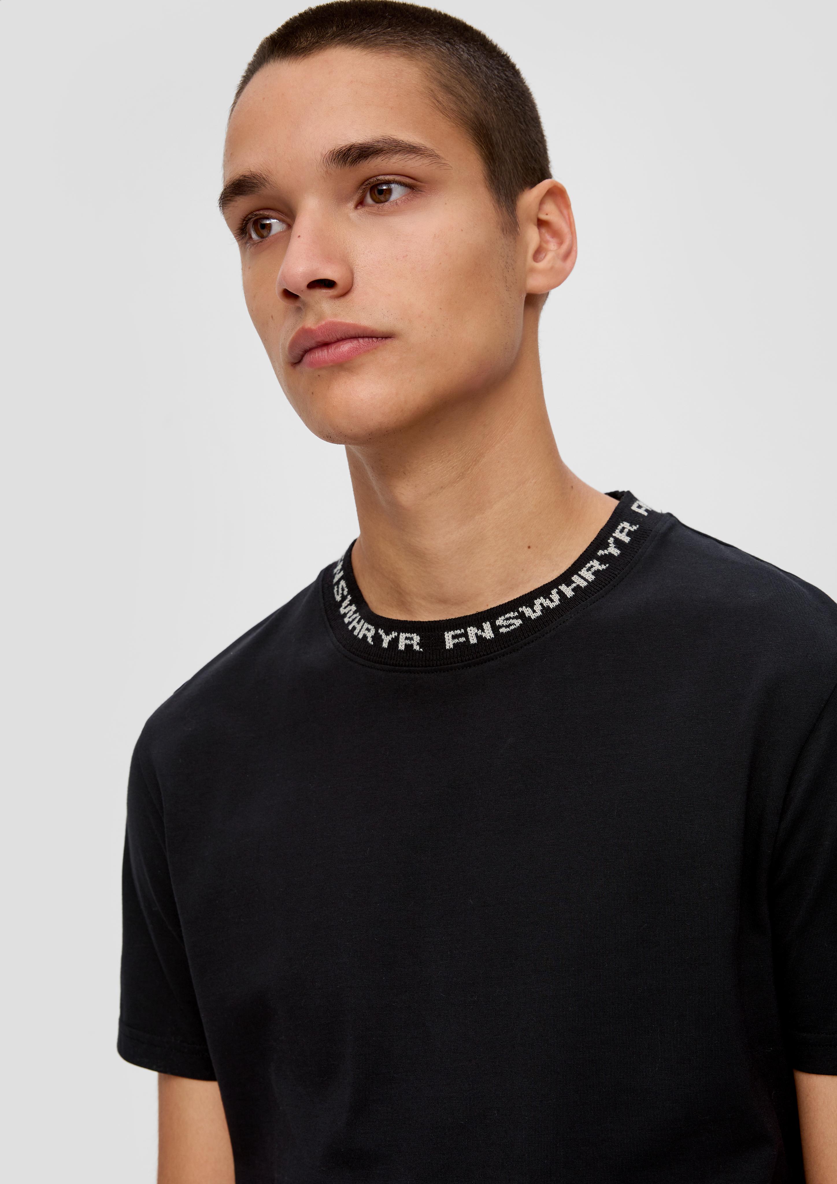Baumwollshirt mit Rippblende  2135163-9999
