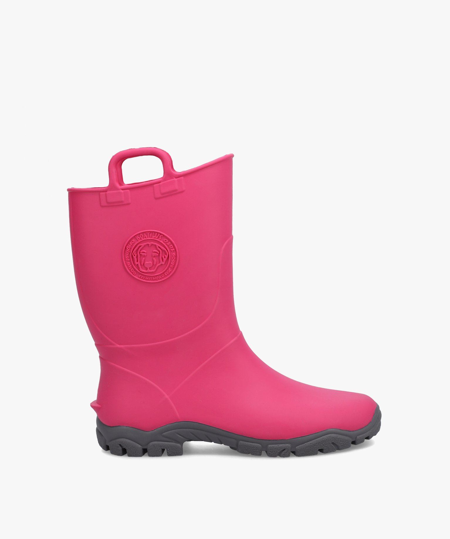 Bottes de pluie fille unies avec anses sur le col – Boatilus rose | GEMO