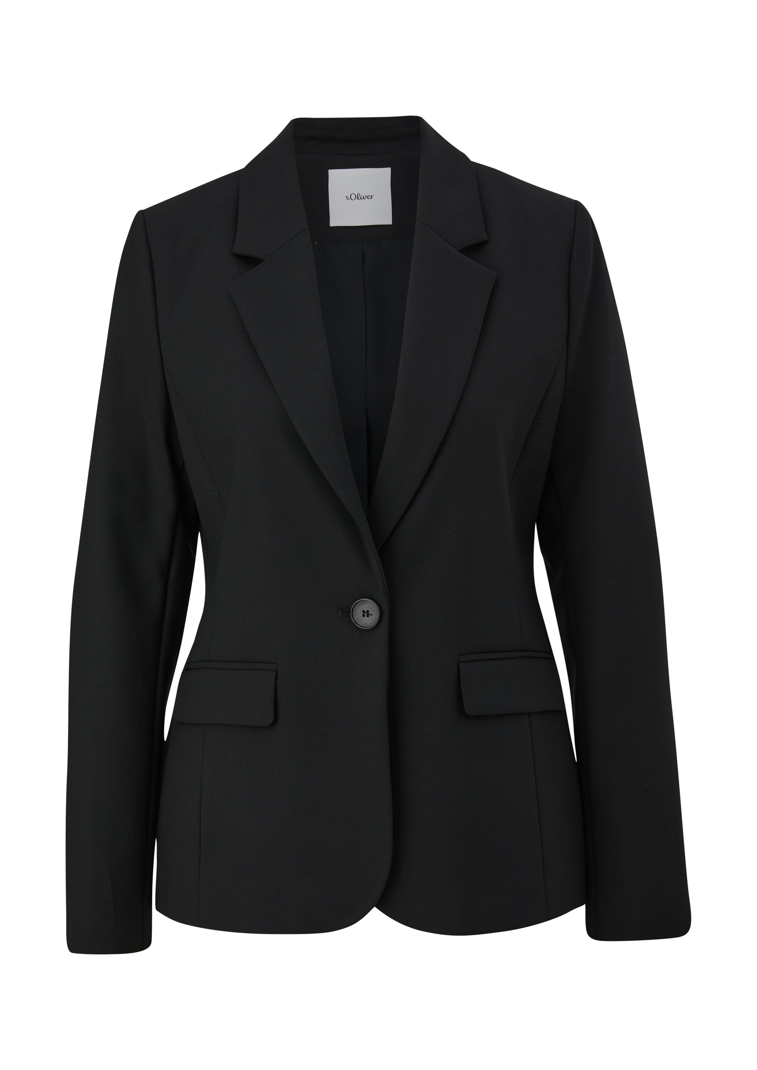 s.Oliver BLACK LABEL Kurzblazer mit Pattentaschen vorne