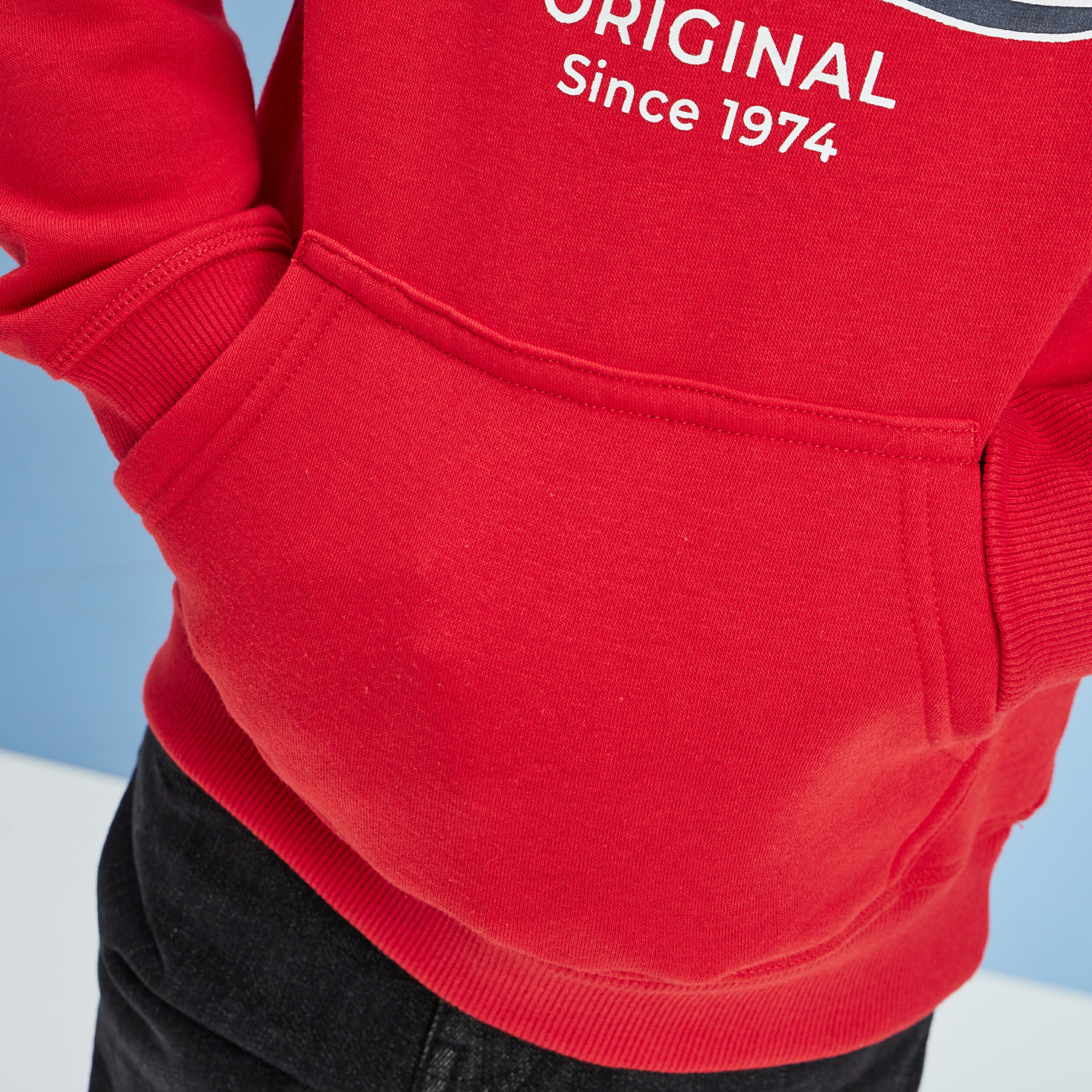 Sweat à capuche hoodie Creeks rouge garçon | La Halle