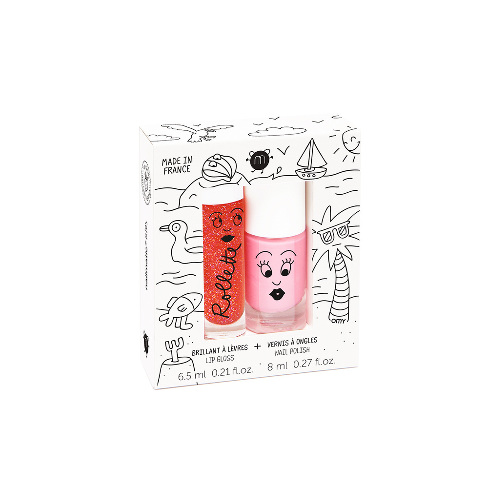 nailmatic COFFRET HOLIDAYS duo vernis à l'eau + brillant à lèvres