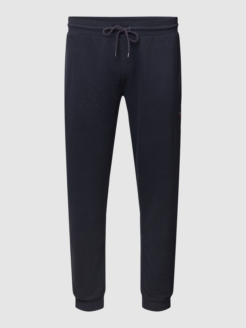 PLUS SIZE Sweatpants mit Logo-Stitching in dunkelblau