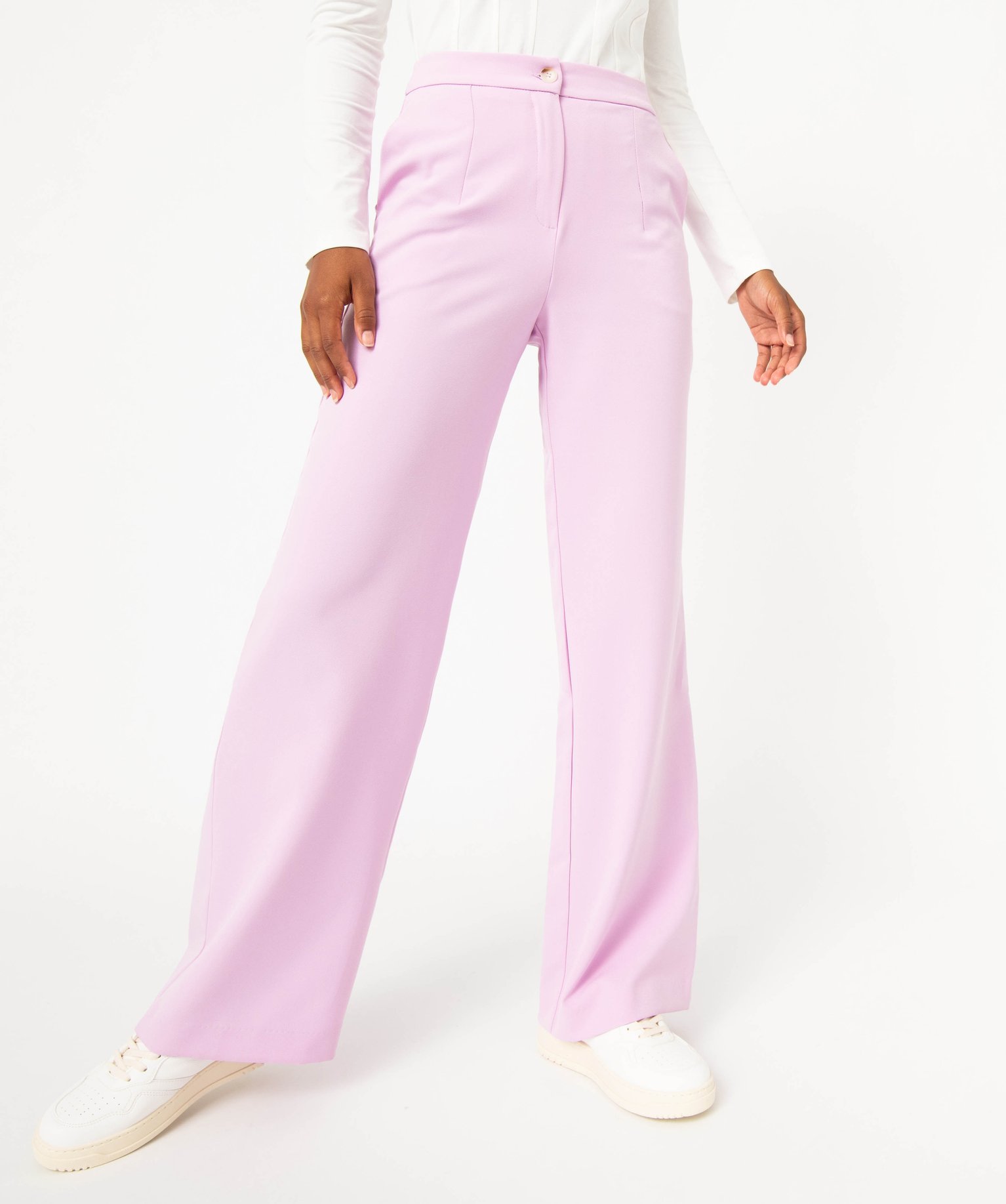Pantalon de tailleur large et fluide femme - Gémo x Melissa... violet clair | GEMO