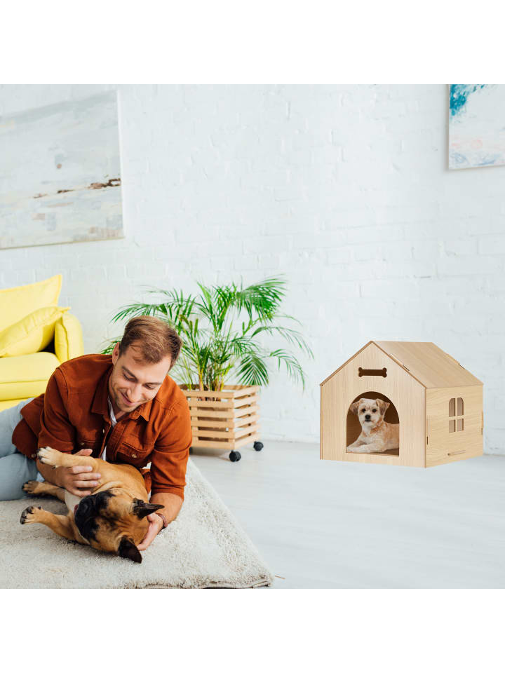 relaxdays Hundehütte in Natur günstig kaufen onesize
