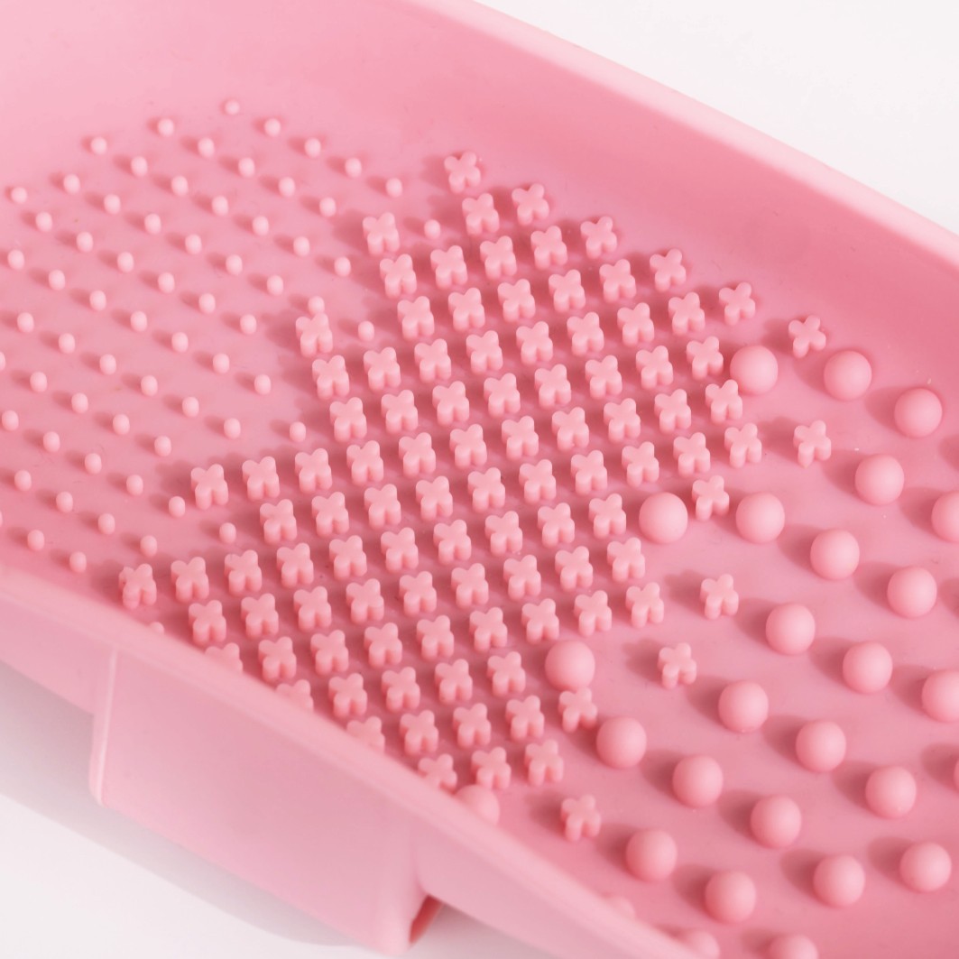 Paleta de limpieza de brochas rosa de Brushworks