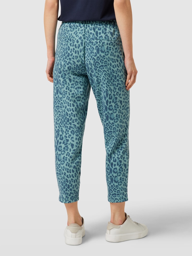 Sweatpants mit Animal-Print in ozean blau