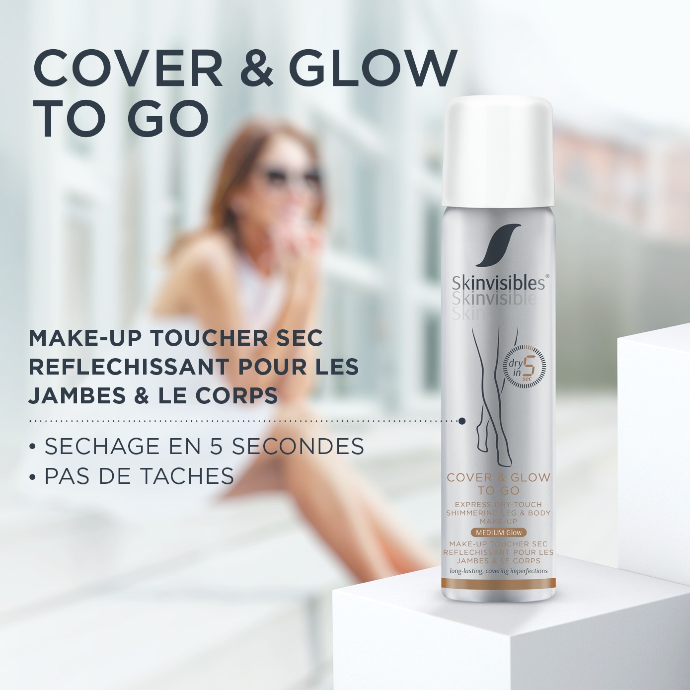 „Skinvisibles“ „Skinvisibles Cover & Glow to go“ vidutinio švytėjimo suteikiantis makiažo pagrindas, 75 ml