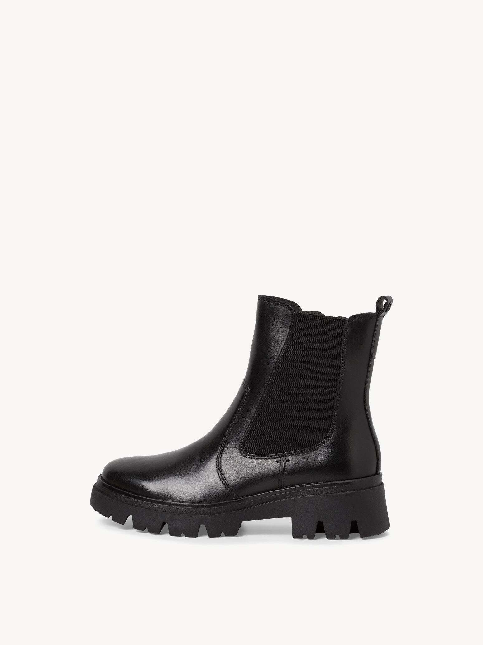 Bottine Chelsea en cuir - noir