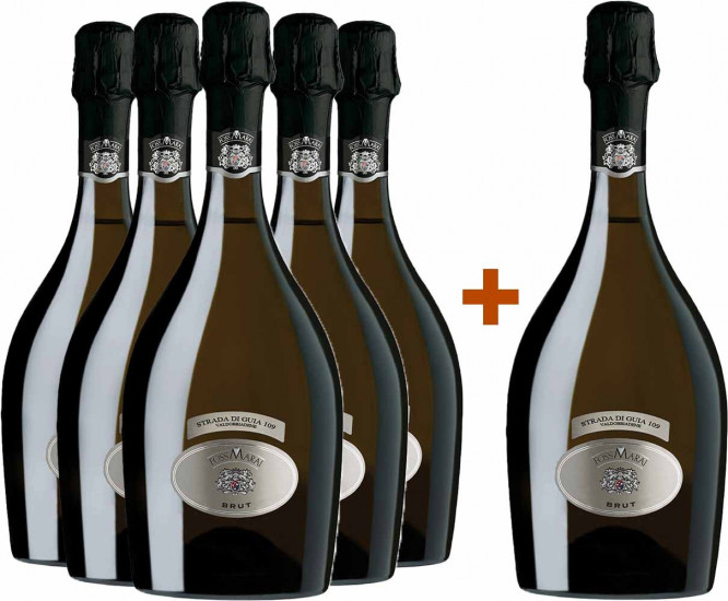 5+1 Paket Strada di Guia 109 Valdobbiadene Prosecco Superiore DOCG brut - Foss Marai