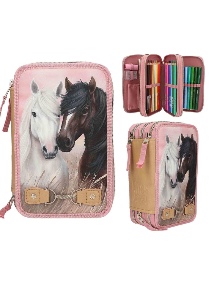 Depesche 3-Fach Federtasche Dusty Rose Miss Melody 20 x 13 x 7,5 cm in rosa günstig kaufen onesize