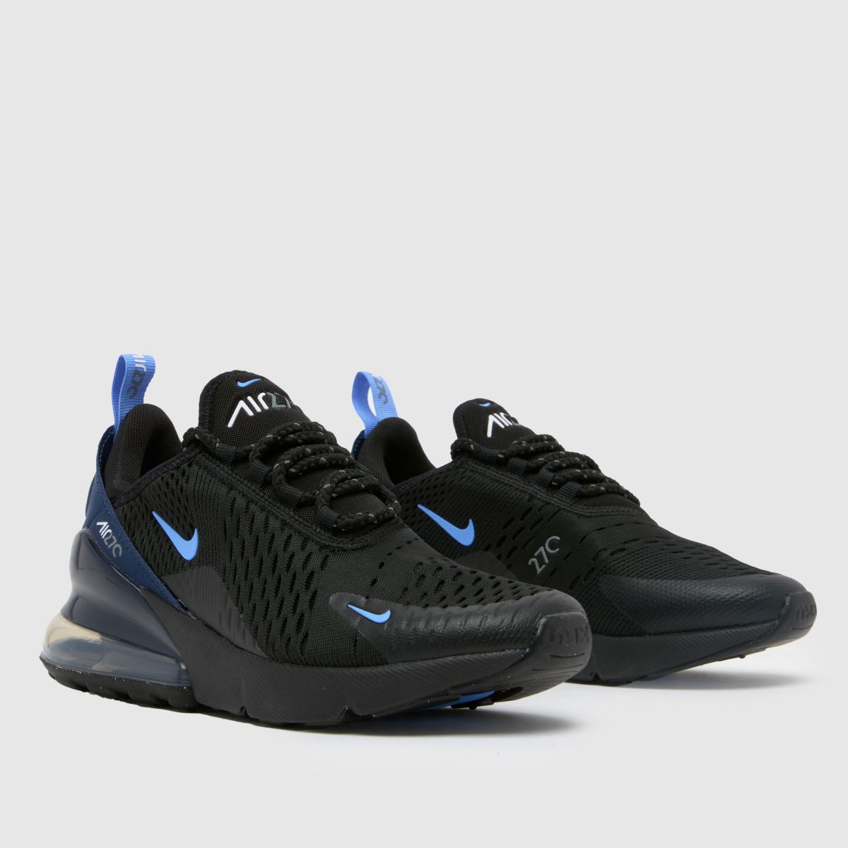 Nike svarta och marinblå Air Max 270 pojkar/ungdomsskor