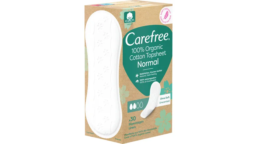 Carefree Slipeinlagen Organic Cotton Normal