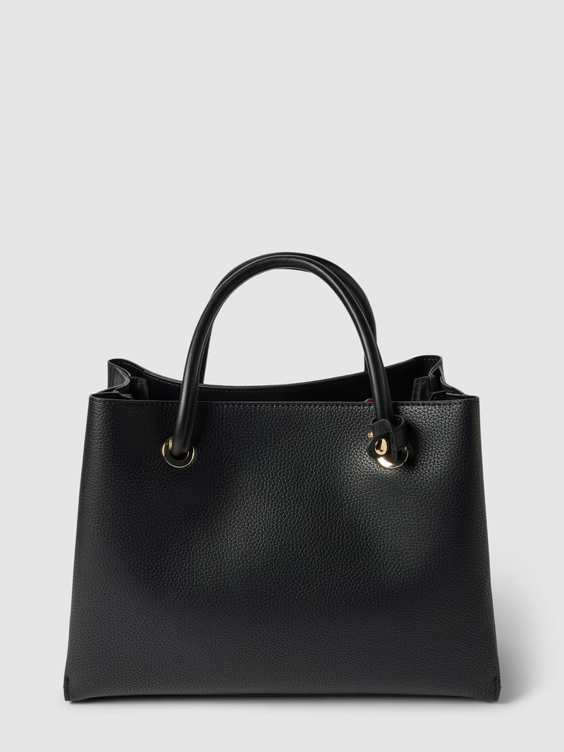 Shopper mit Label-Applikation Modell 'ALEXIA' in black