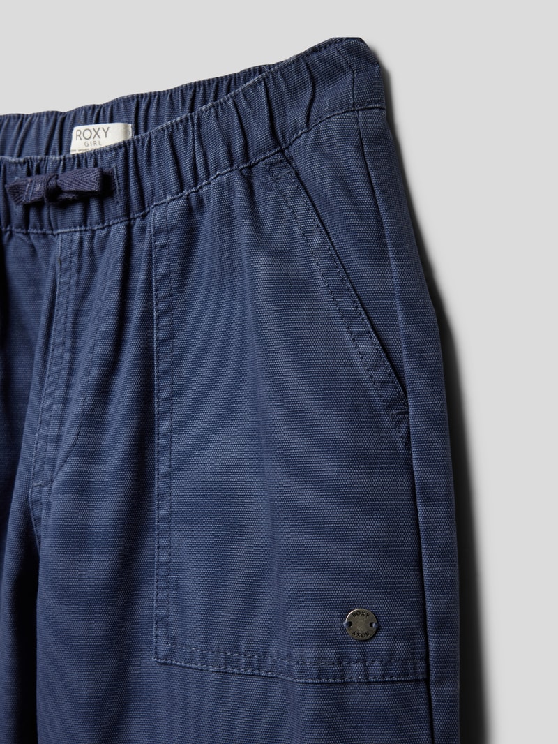 Stoffhose mit elastischem Bund Modell 'ME AND MY GIRLS' in marineblau