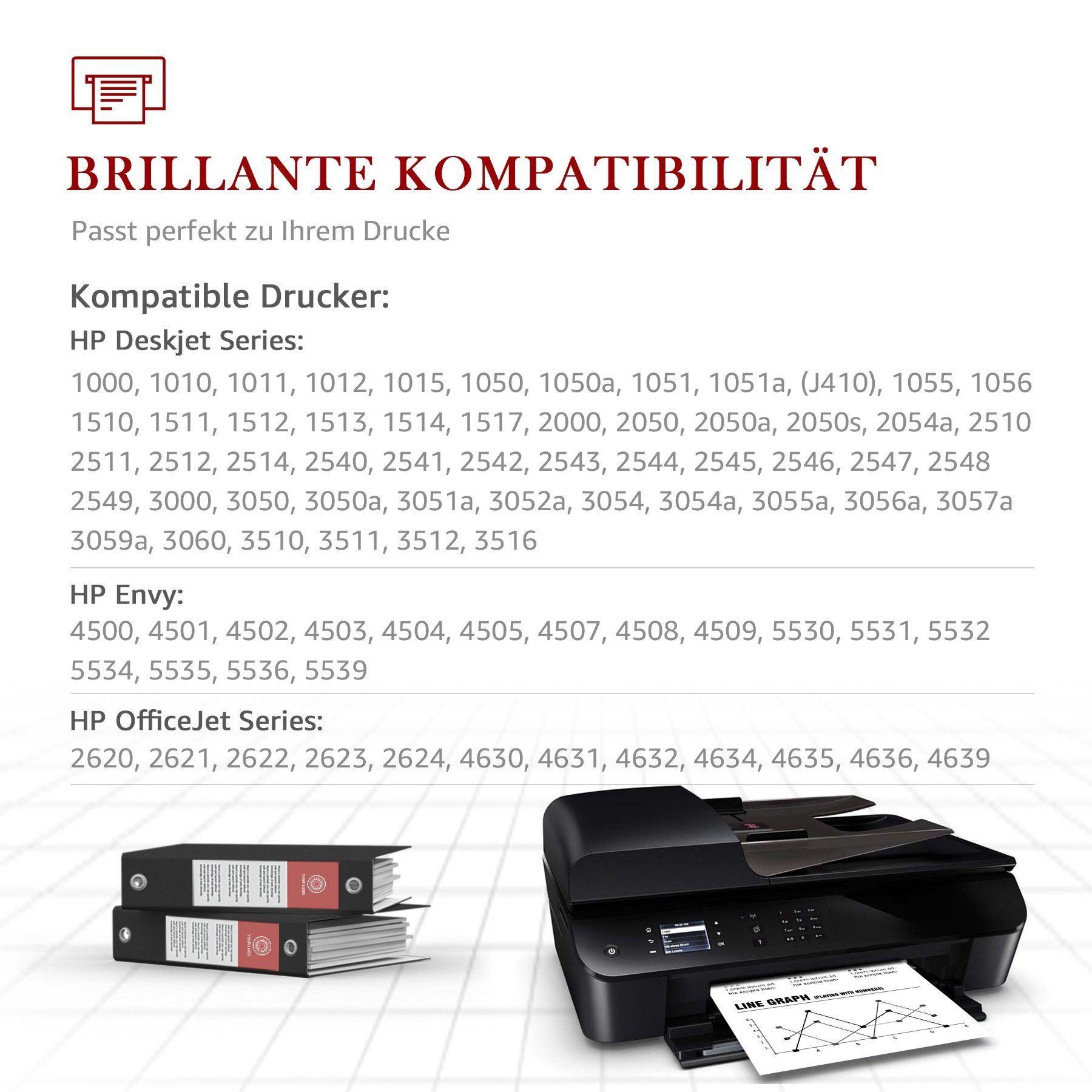 Toner Kingdom für HP 301 XL Tintenpatrone (ENVY 4502 5534 4504 Deskjet 2540 2542)