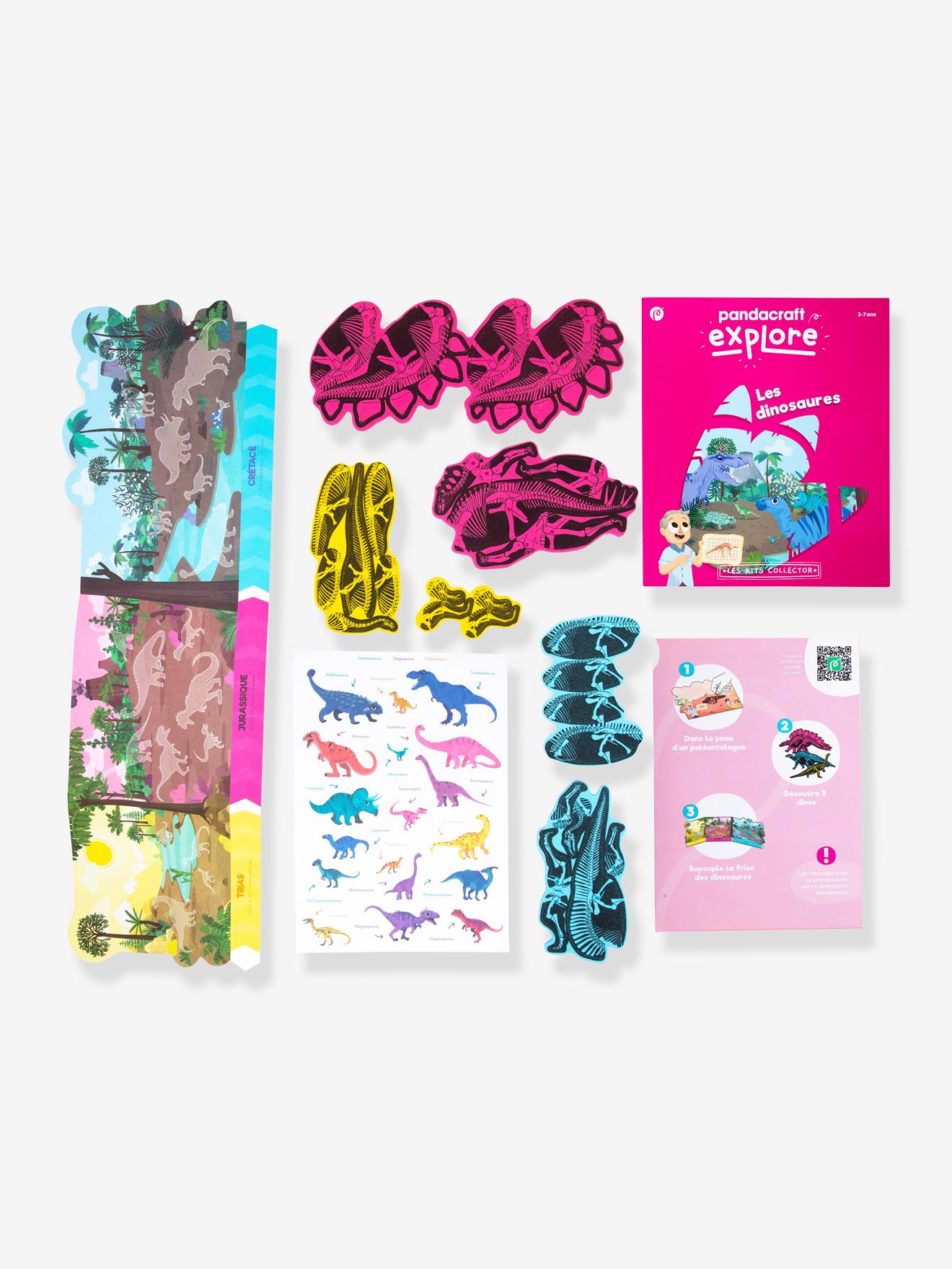 Kit collector Les dinosaures 3/7 ans PANDACRAFT bleu