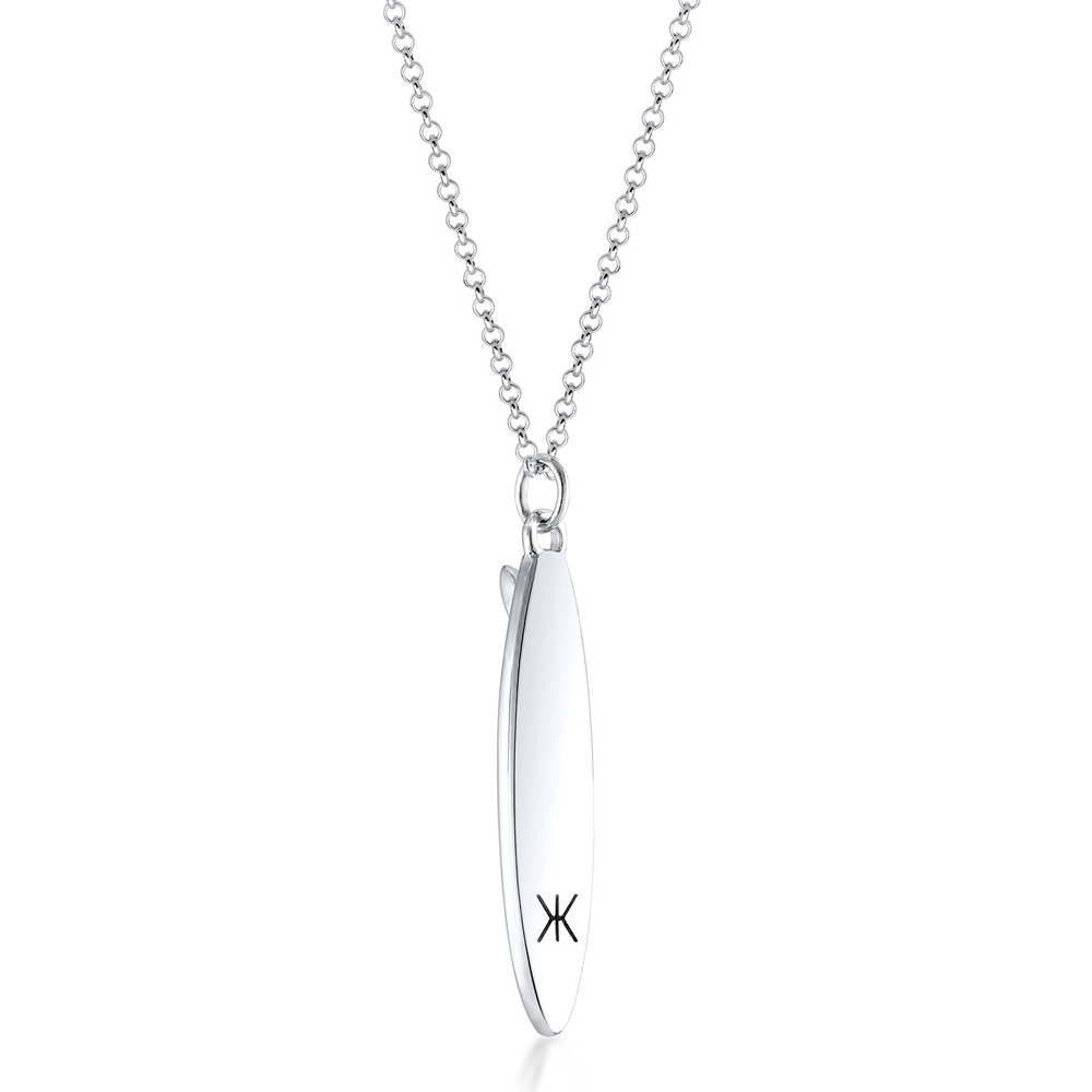 KUZZOI KUZZOI Collier Männerkette Surfboard Trend Massiv 925 Silber Bijoux