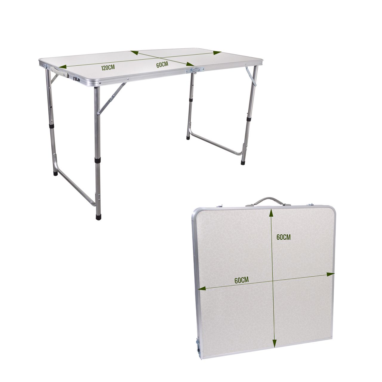 TroniTechnik TroniTechnik® Gartentisch Tisch klappbar 120x60 cm Partytisch Klapptisch,klappbar,Tragegriff