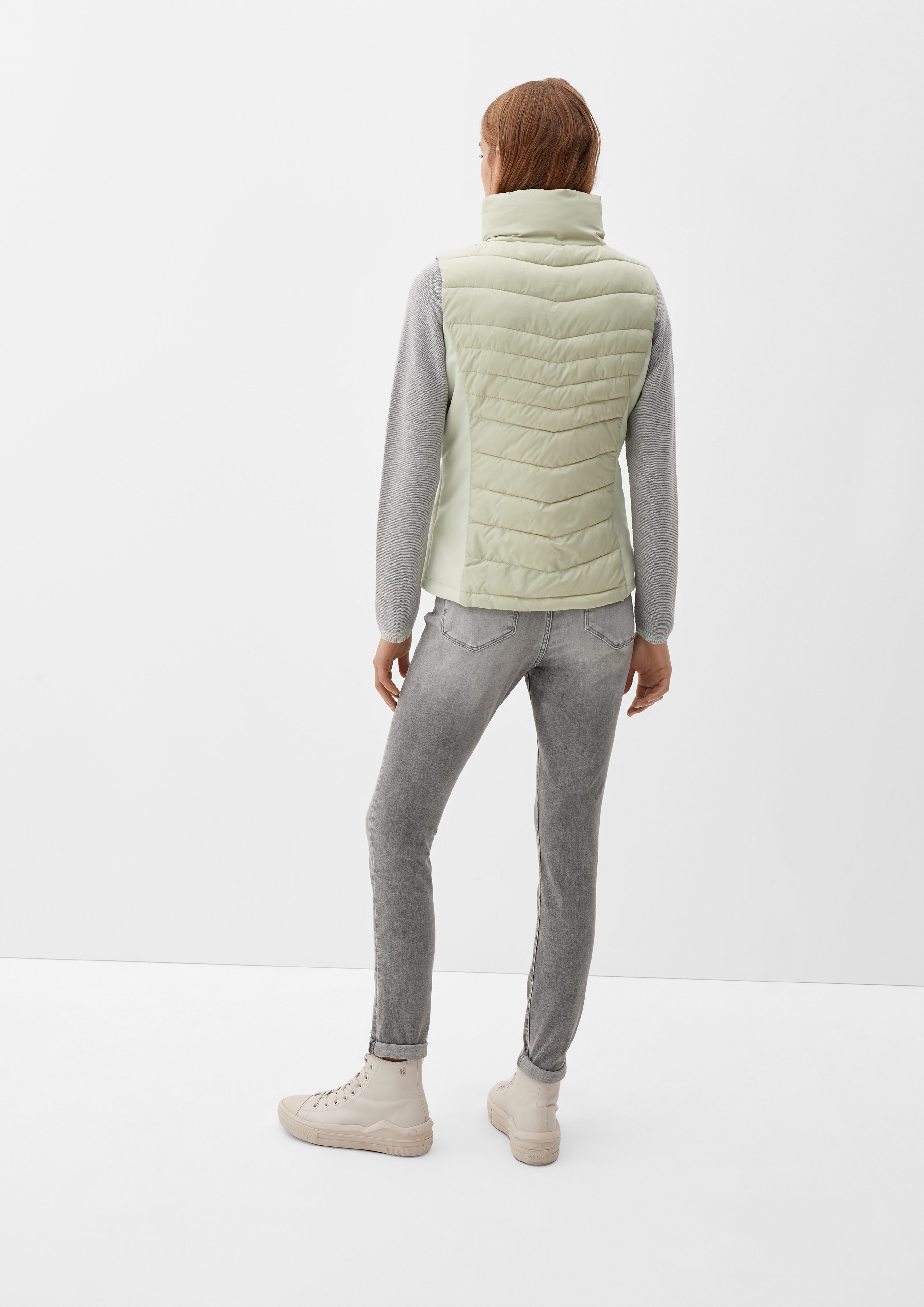 s.Oliver Funktionsweste Steppweste mit Softshell-Einsatz fixiertes Insert