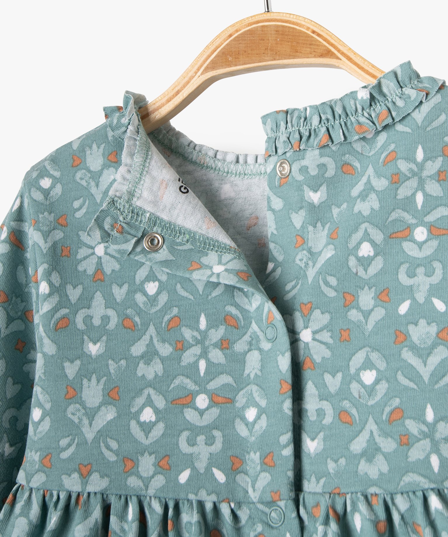 Tee-shirt manches longues ample et imprimé bébé fille bleu | GEMO