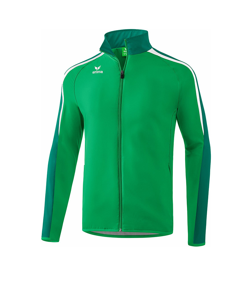 Erima Liga 2.0 Präsentationsjacke Kids Grün Weiss