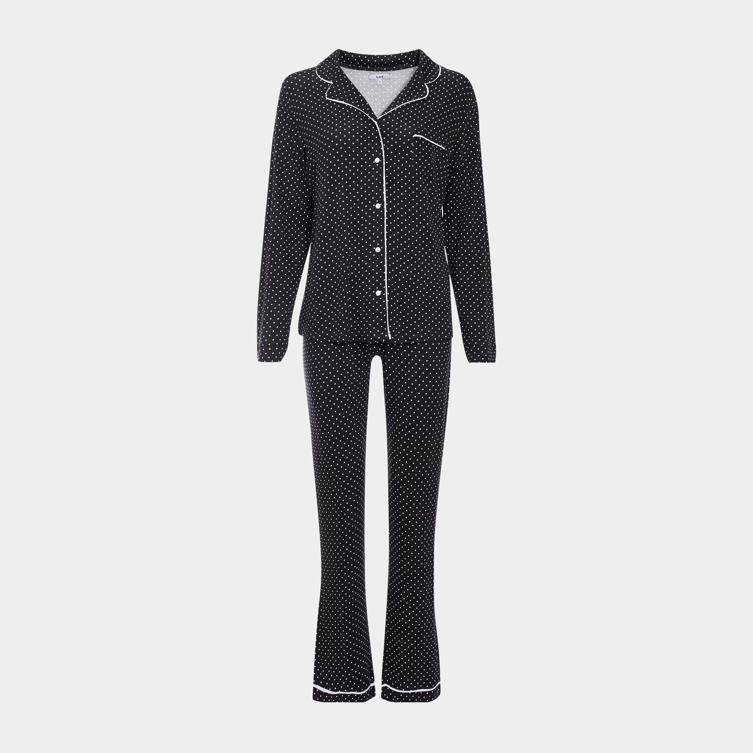 Ensemble pyjama 2 pièces noir femme | La Halle