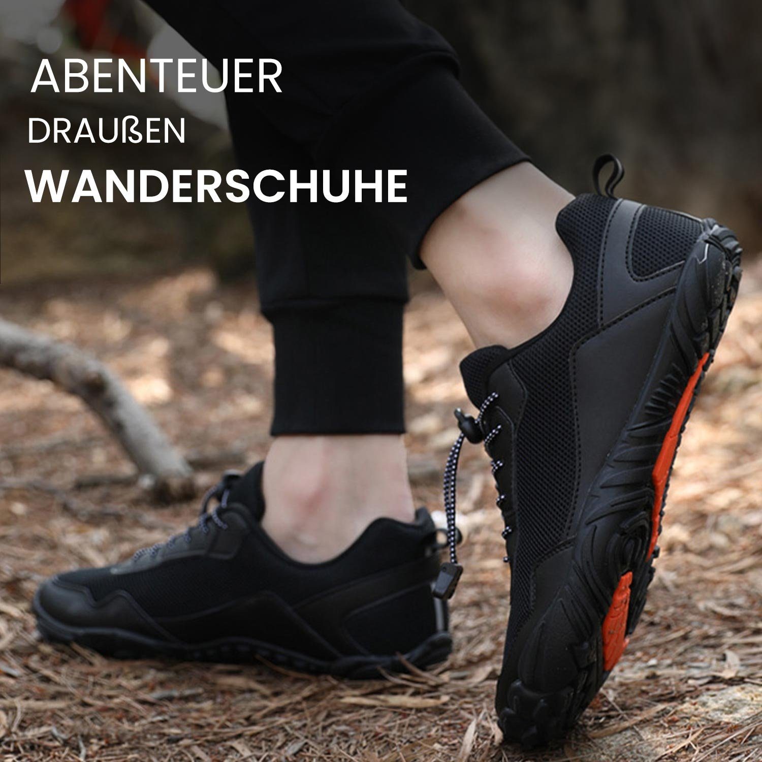 Daisred Herren Traillaufschuhe Weich Leicht Fitnessschuhe Barfußschuh
