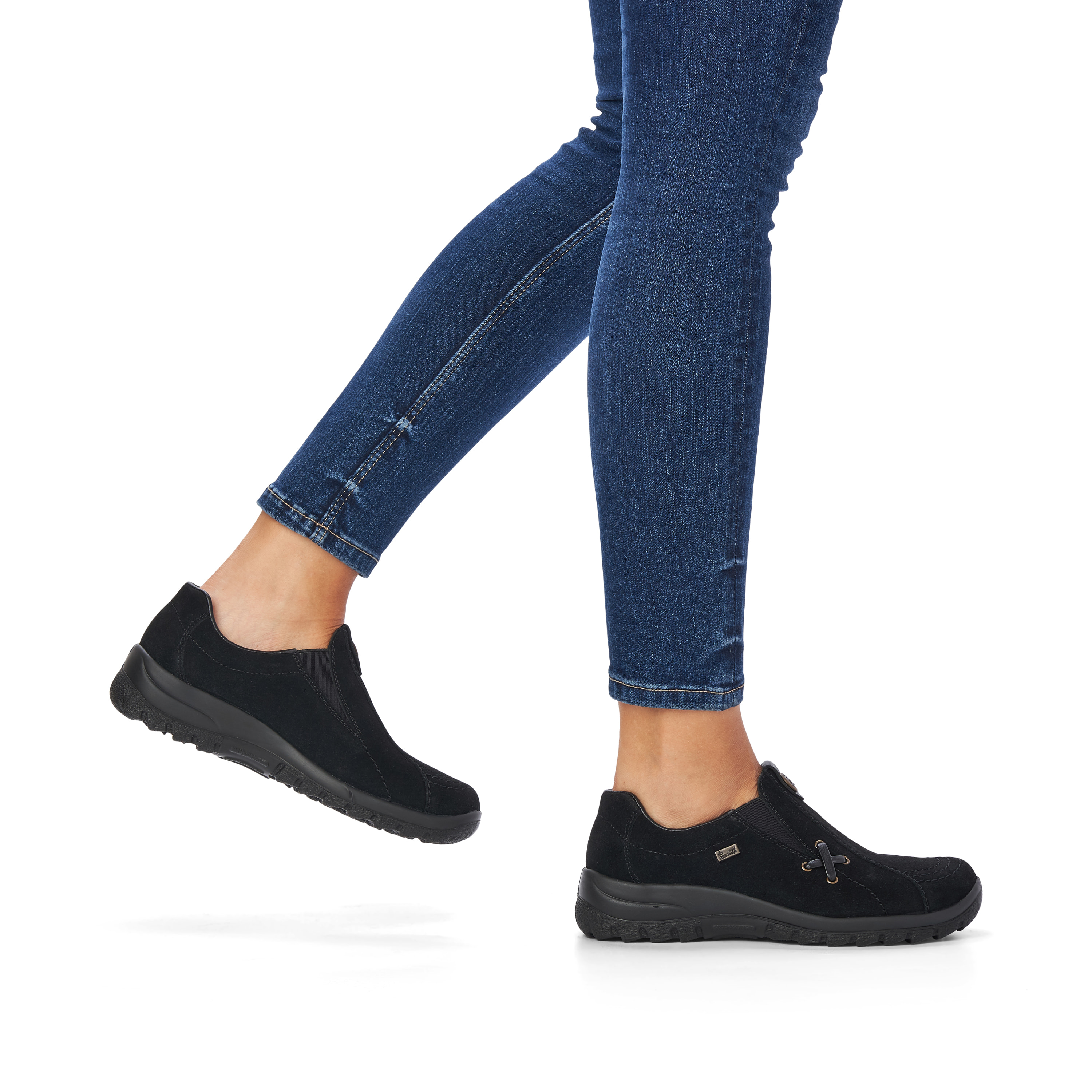 Rieker Damen Slipper tiefschwarz