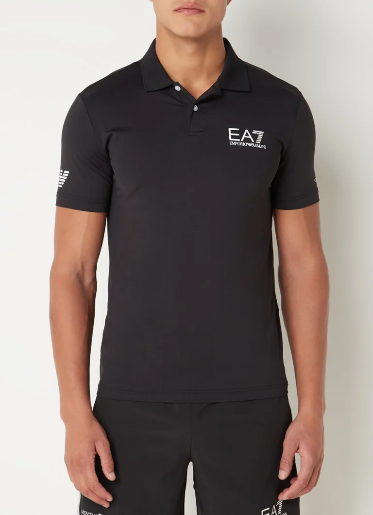 Polo Emporio Armani de corte regular com logotipo.