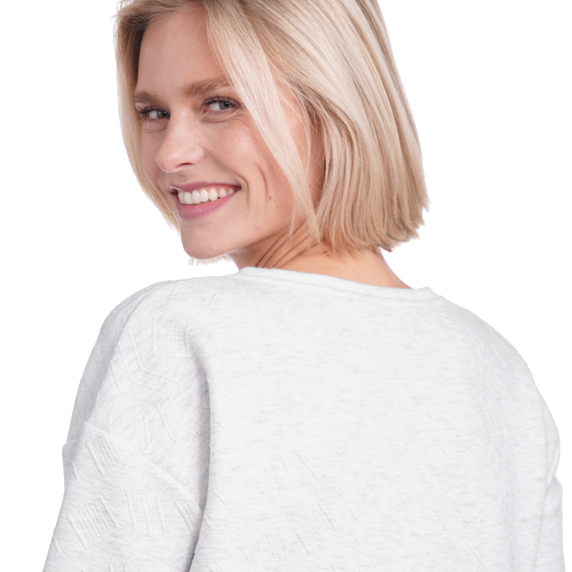 Damen Sweatshirt mit Strukturmuster