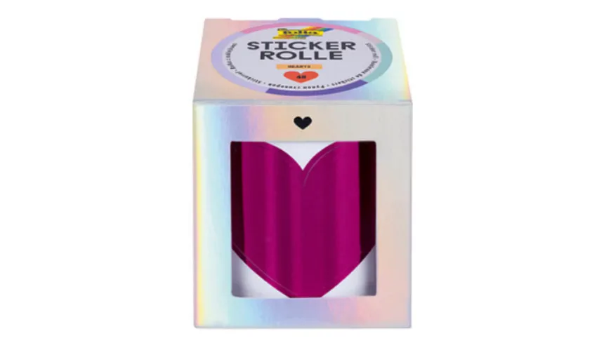 folia Stickerrolle HEARTS 48 Teile 3 m